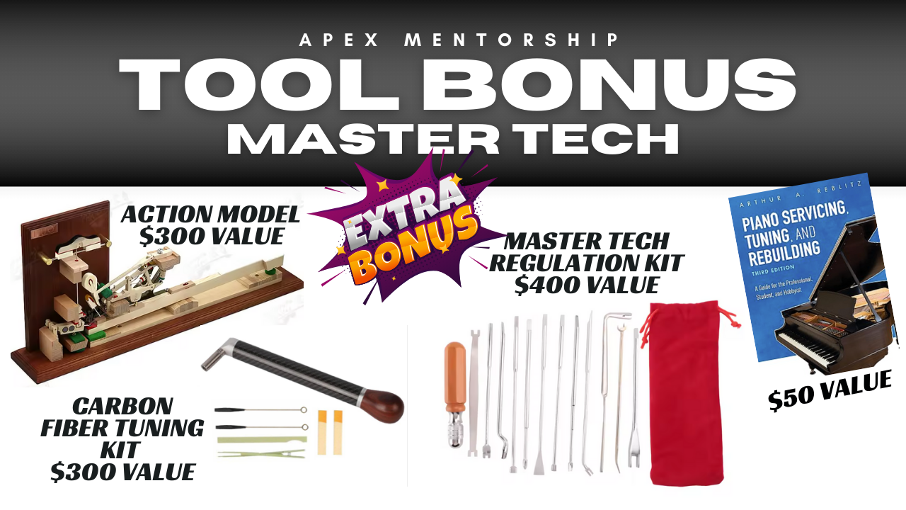 Complete Apex Master Piano Technician Certification Mentorship - Webinar Special Offer