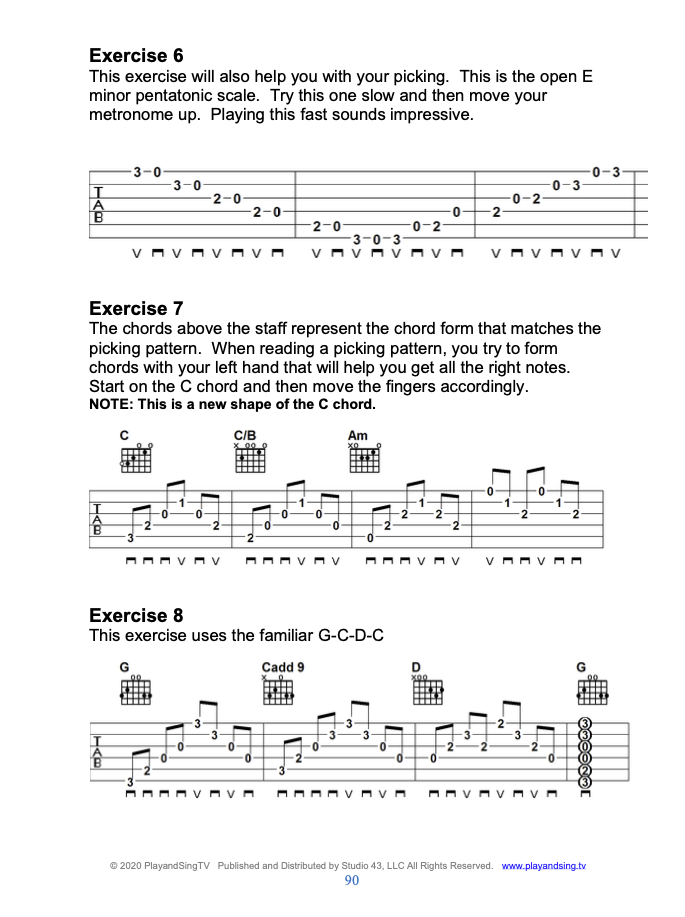 PlayandSingTV Guitar Method eBook