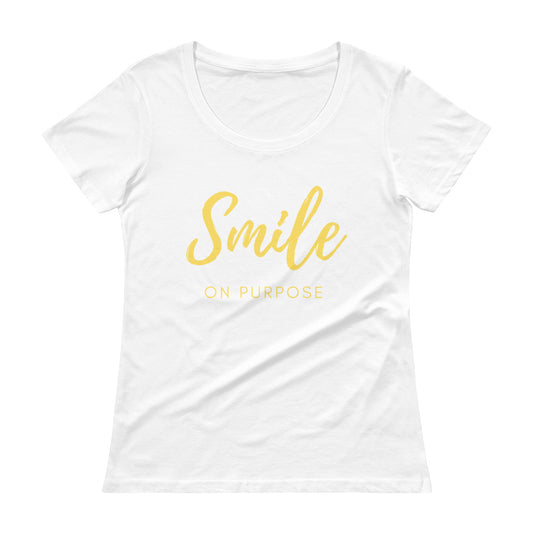 Smile on Purpose Ladies' Scoopneck T-Shirt