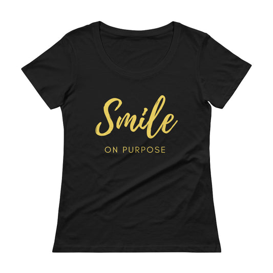 Smile on Purpose Ladies' Scoopneck T-Shirt