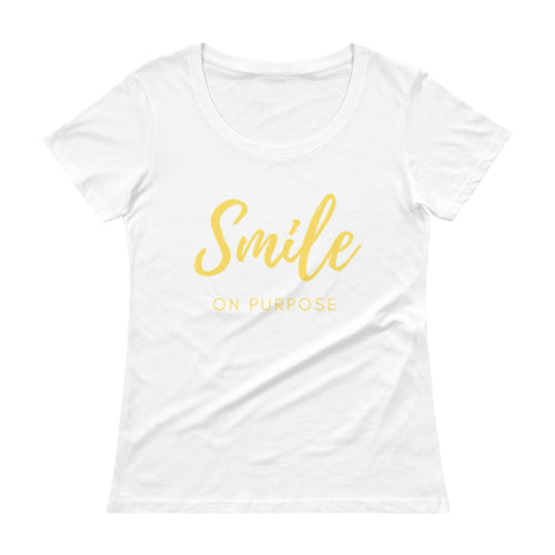 Smile on Purpose Ladies' Scoopneck T-Shirt